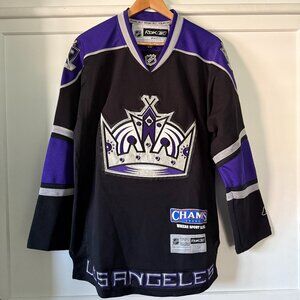 Vintage 90s NHL Los Angeles Kings Jersey Reebok NHL Black Purple - Small